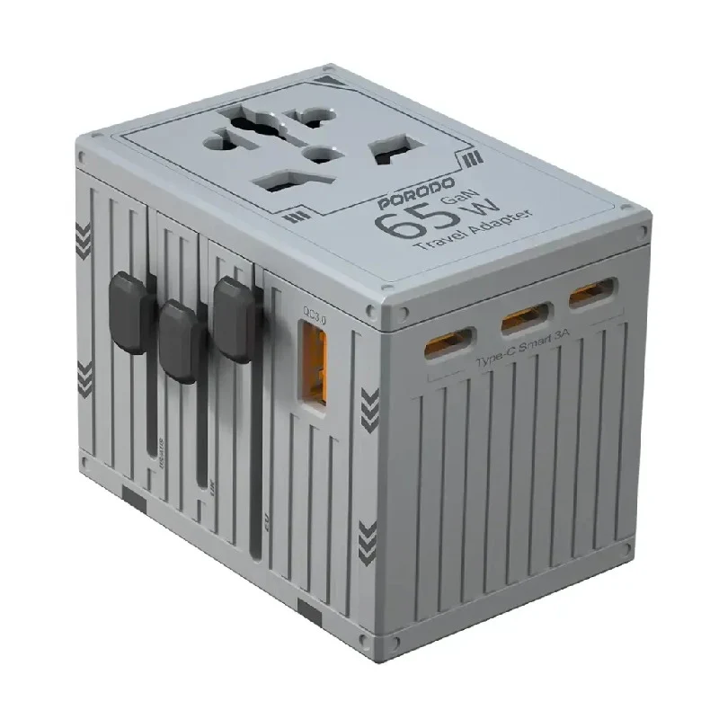 Porodo FWC038 Gan 5-Port Travel Block Universal Charger