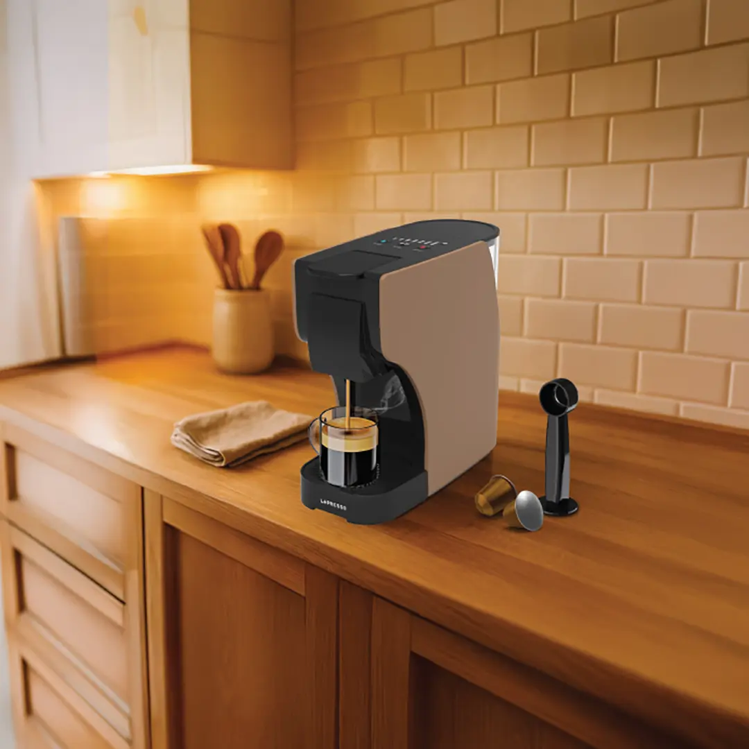 LePresso Trezza Multi-Capsule Coffee Machine with 1350W Rated Power - Brown