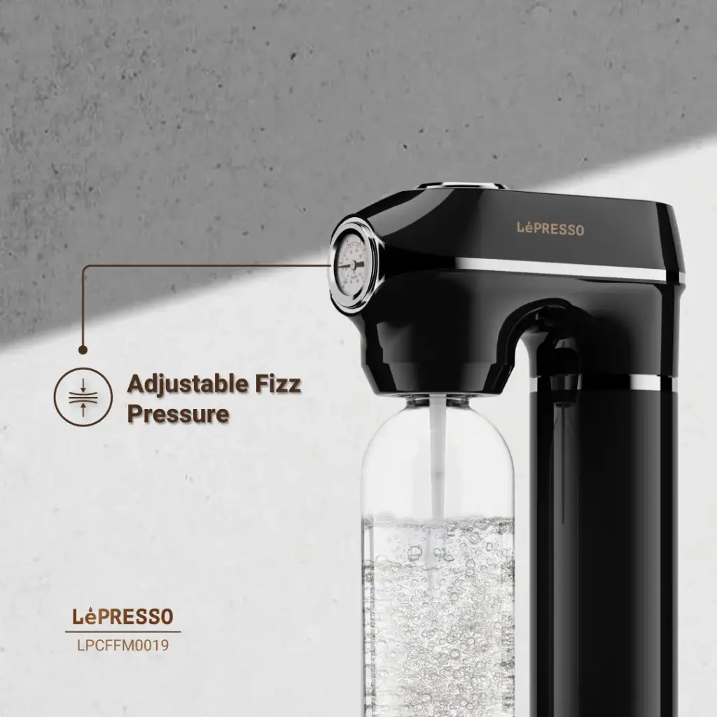 Lepresso Carbonator Instant Sparkling Water - Black