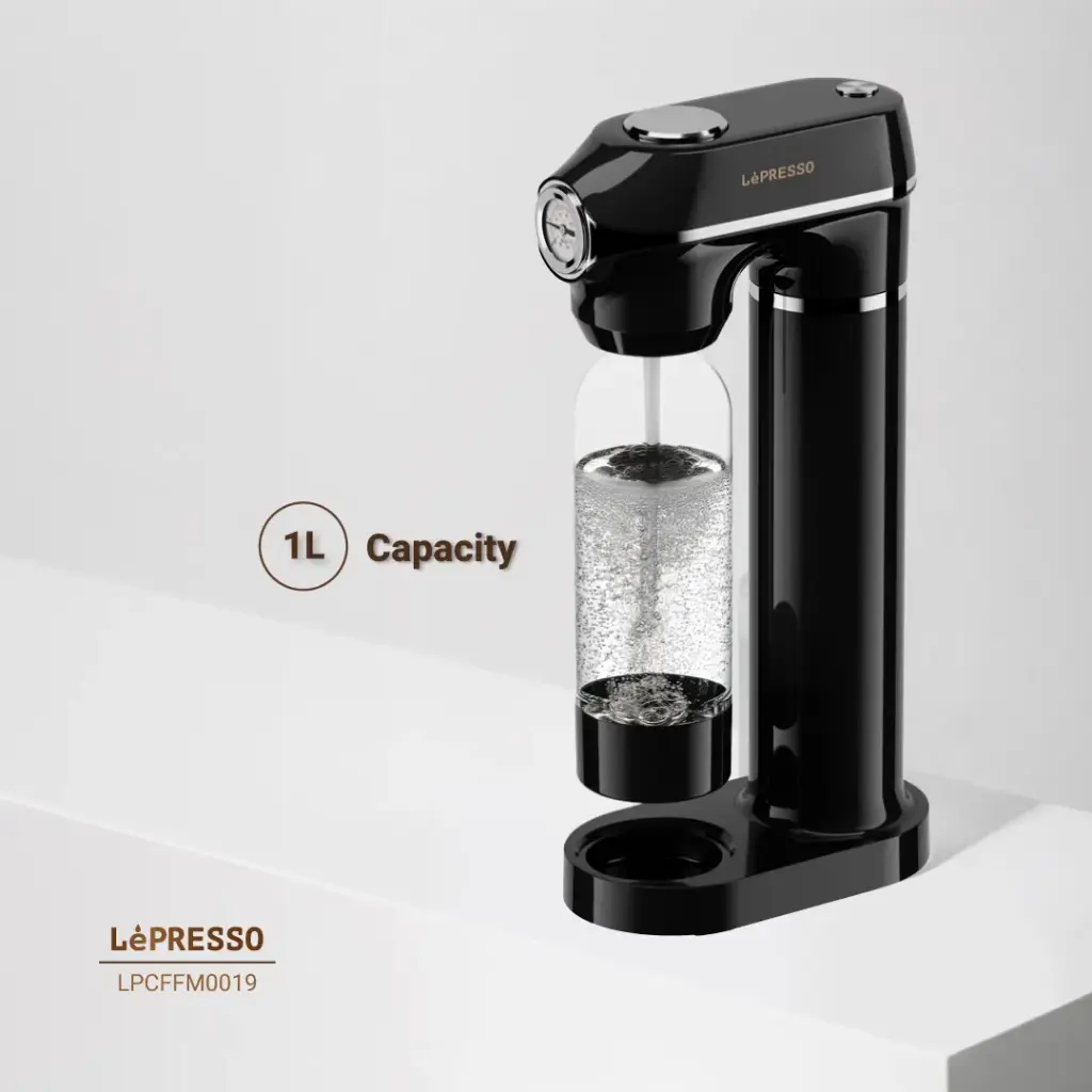 Lepresso Carbonator Instant Sparkling Water - Black
