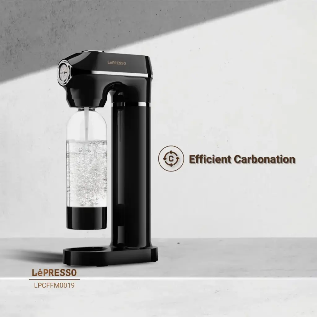 Lepresso Carbonator Instant Sparkling Water - Black