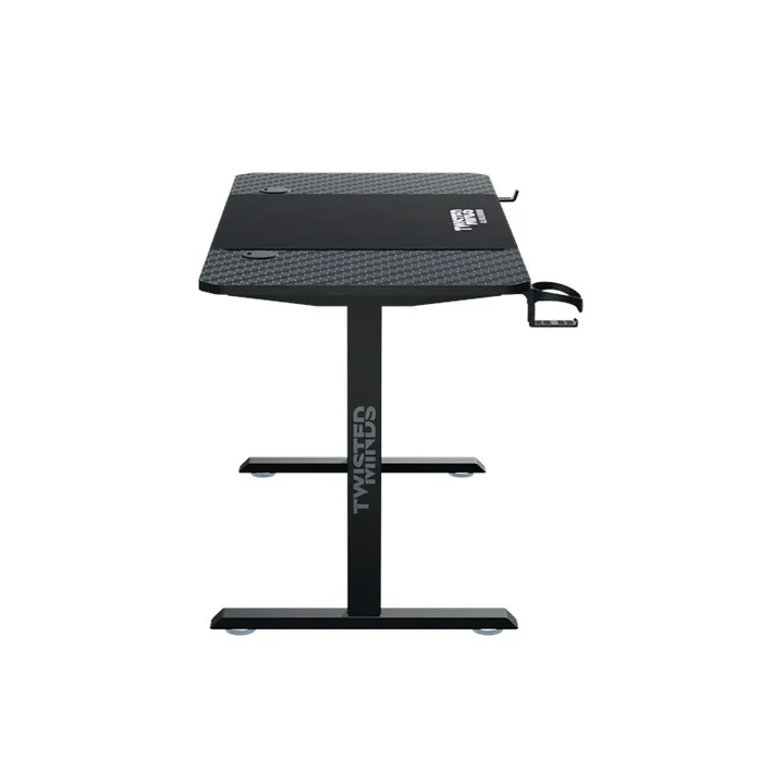 Twisted Minds Paradox Adjustable Gaming Desk (120x60) cm with Cup Shelf, Headphone Hook & Mousepad