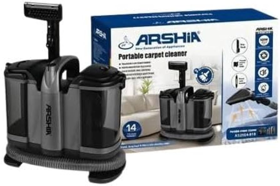 Arshia Portable Carpet Cleaner, 500 Watts, Large Capacity Water Tank 1 L, AS2504-618