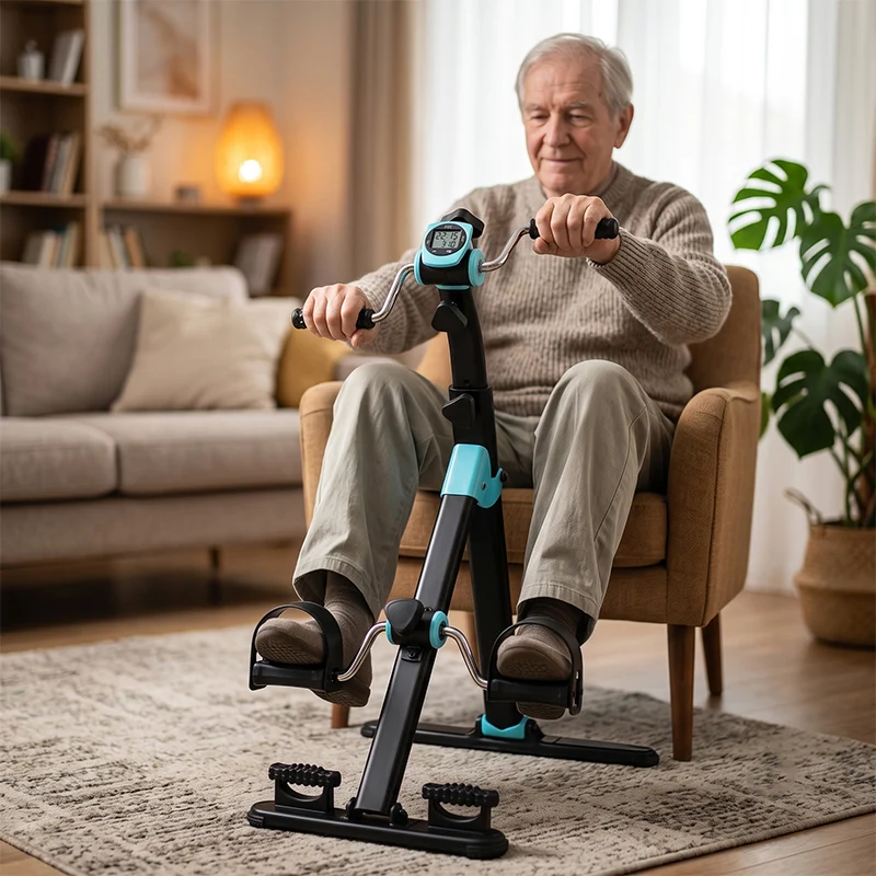 Black Bull Foldable Mini Exercise Bike for Home Office Indoor Use