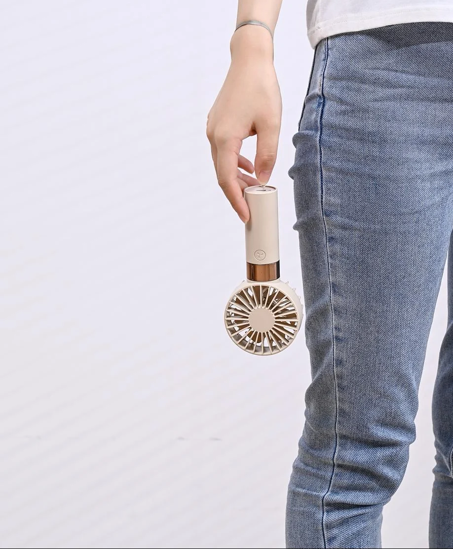 Handheld Mini Fan - Rechargeable Air Cooler with Power Display