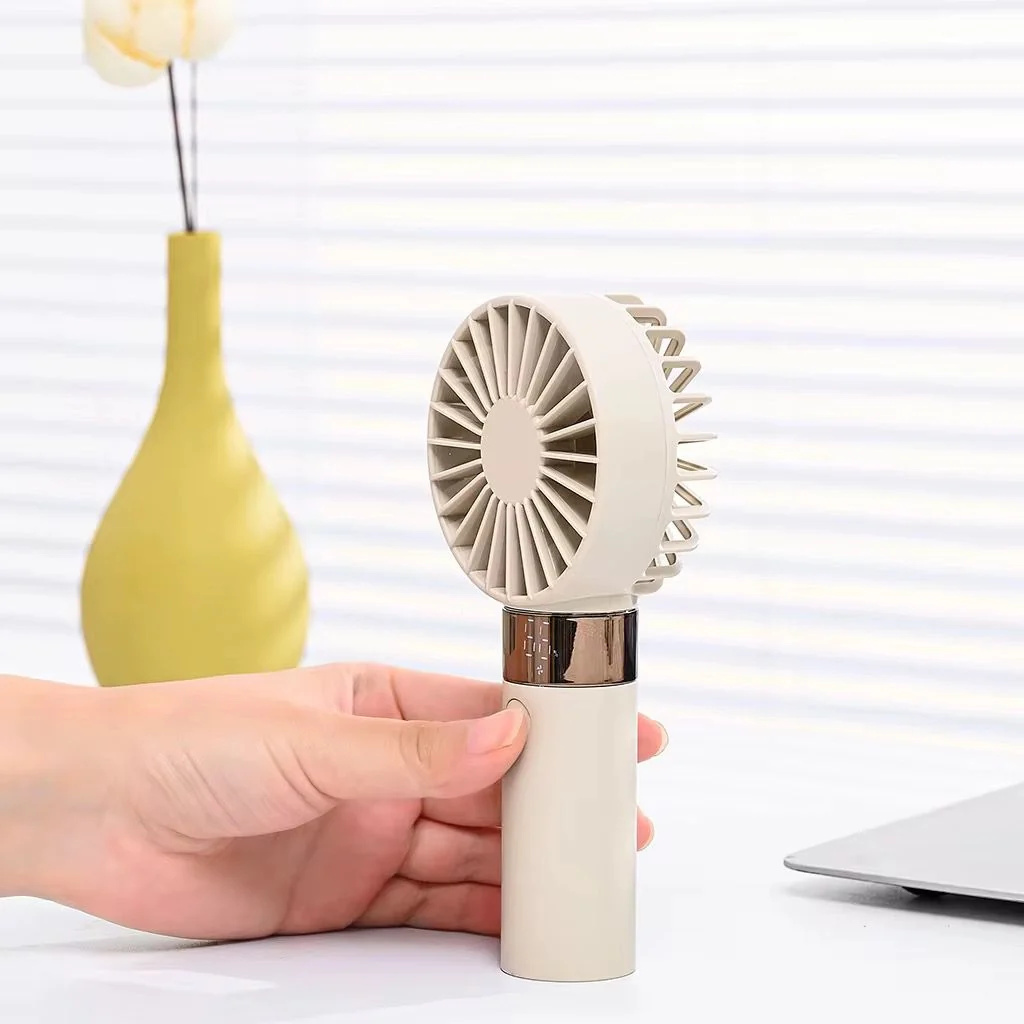 Handheld Mini Fan - Rechargeable Air Cooler with Power Display