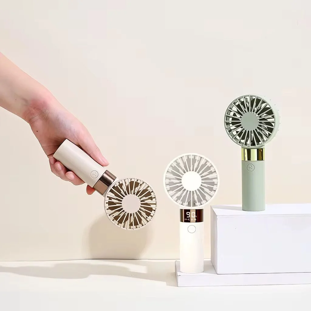 Handheld Mini Fan - Rechargeable Air Cooler with Power Display