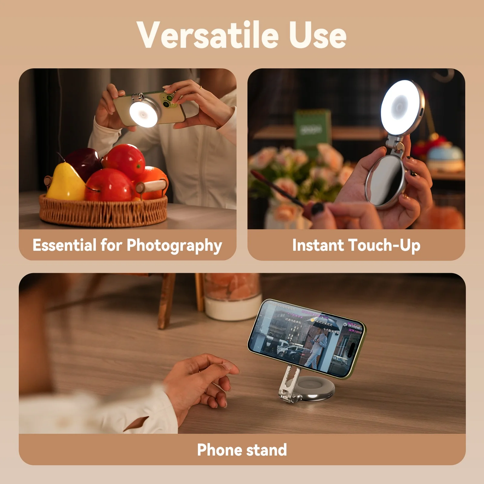 Telesin C03 Magnetic Selfie Ring Light