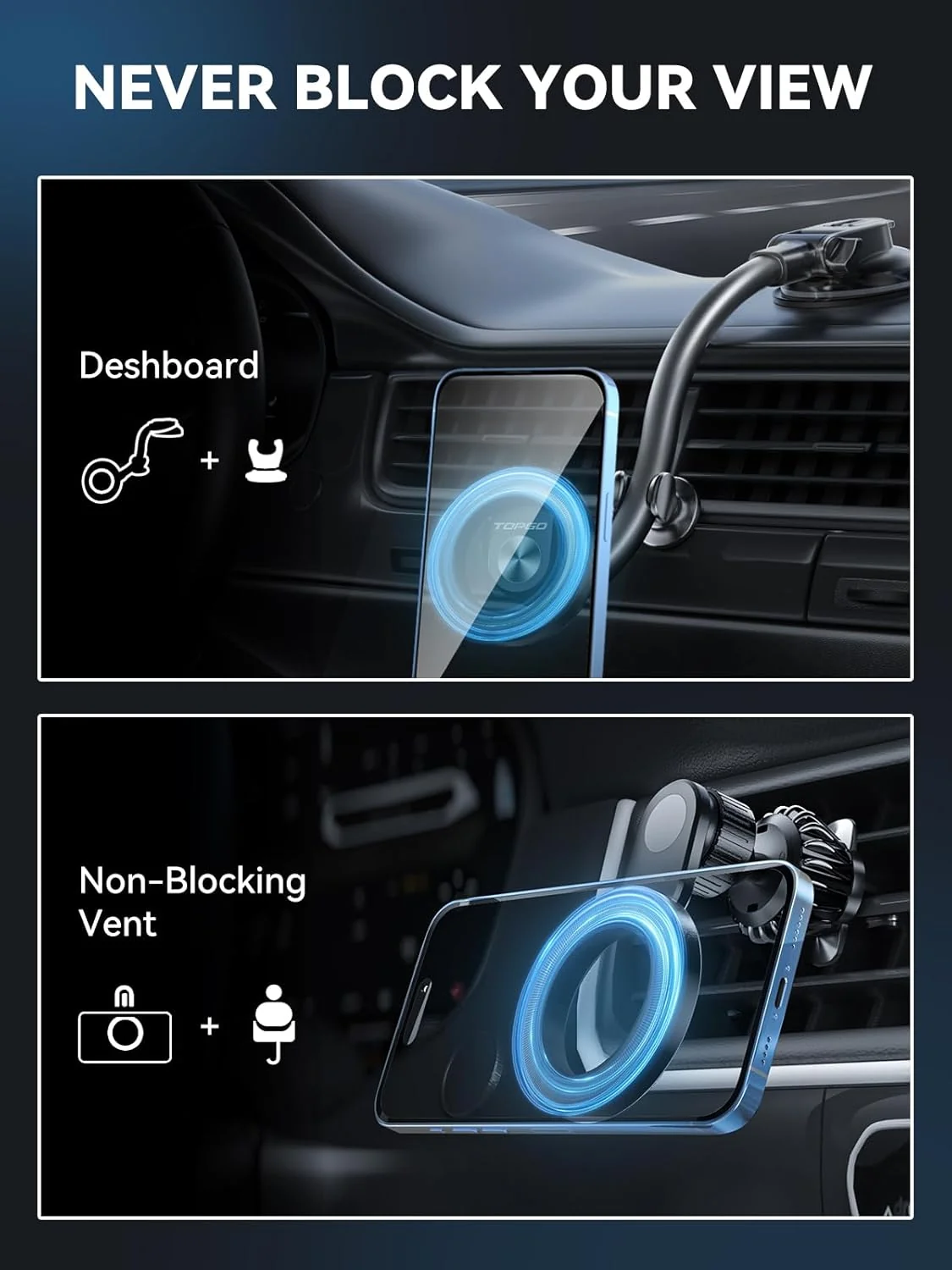 TOPGO MagSafe Car Mount