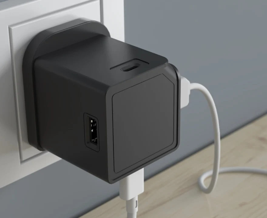 Allocacoc USB Cube Original PD GaN 65W - UK, Grey