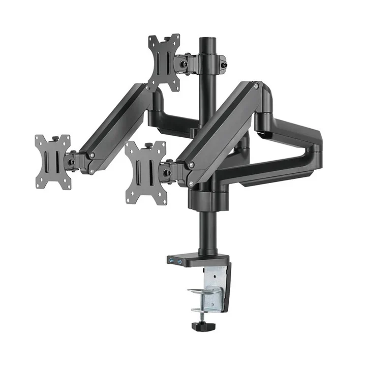 Twisted Minds Premium Triple Monitor Arm, Stand and Mount - Black