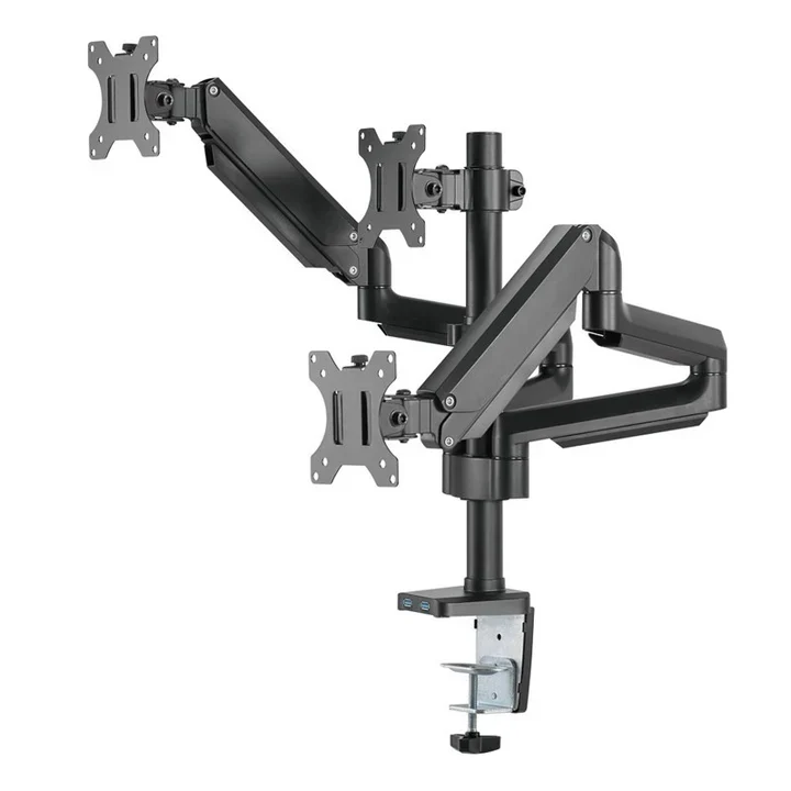 Twisted Minds Premium Triple Monitor Arm, Stand and Mount - Black