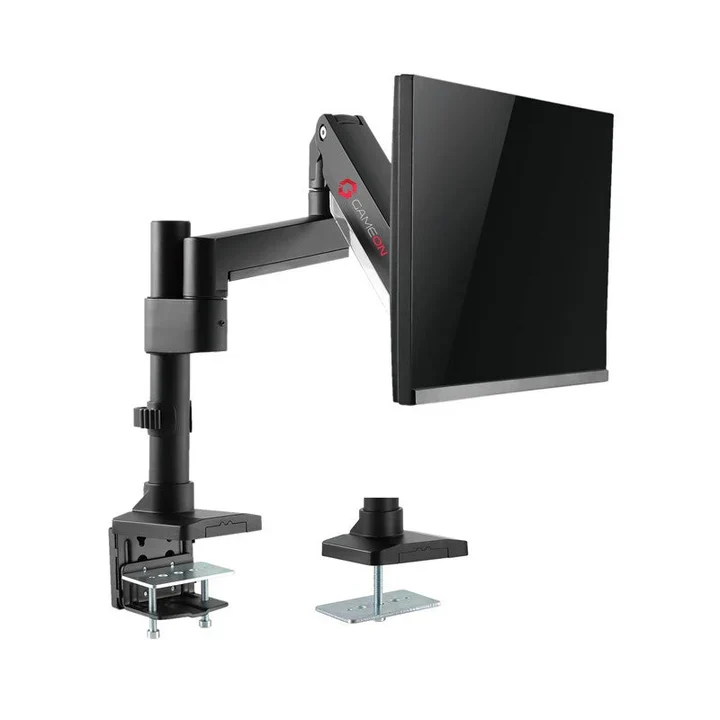 GAMEON GO-2083 Aluminum Heavy-Duty Monitor Arm - Pole-Mounted, Fits 17"-49" Screens