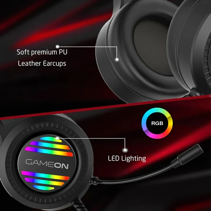 GAMEON GOT100 Ravenstrike RGB Gaming Headset - Black