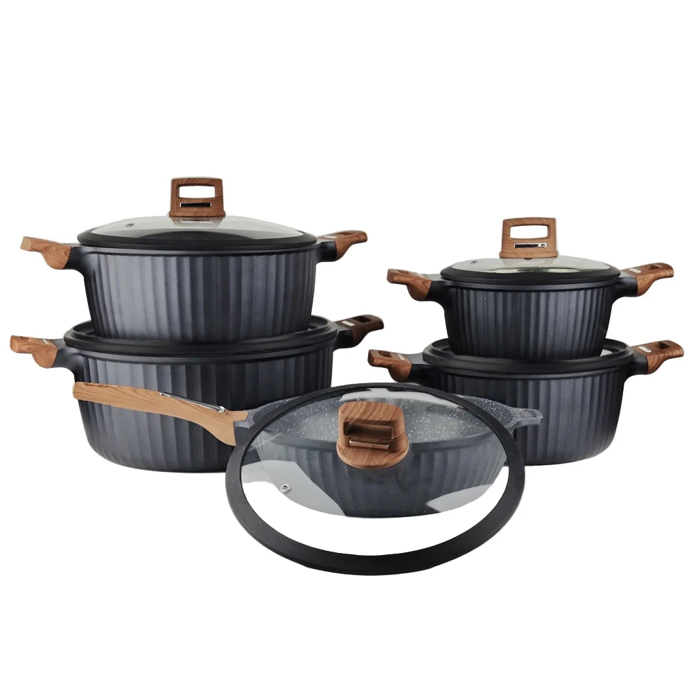 OSFE Granite Cookware Set 12 pcs - Black