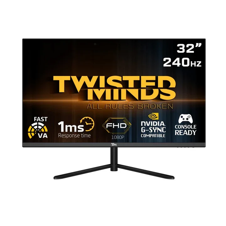 Twisted Minds 32", FHD, 240HZ, VA, 1ms/HDR HDMI 2.1 Gaming Monitor