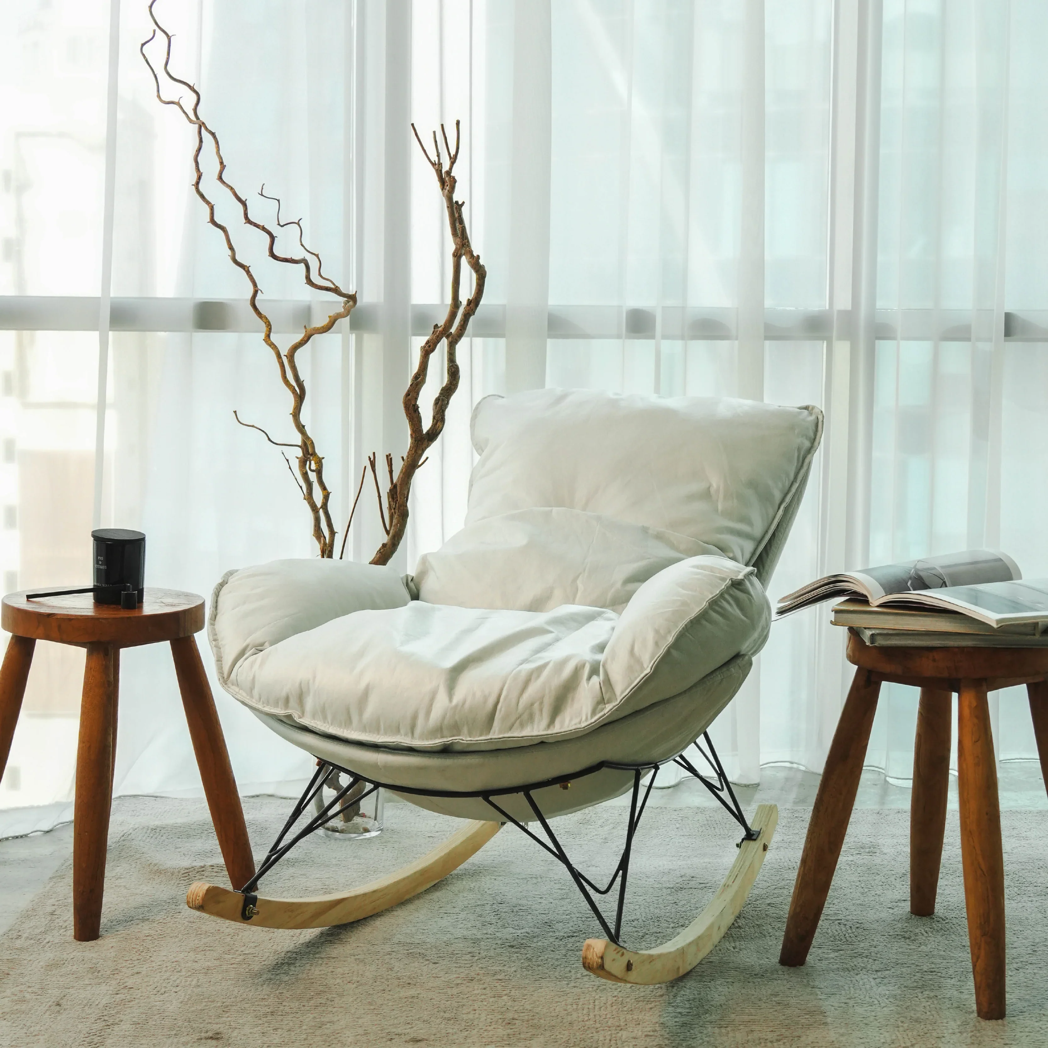 SOMA Aura Rocking Chair – Beige