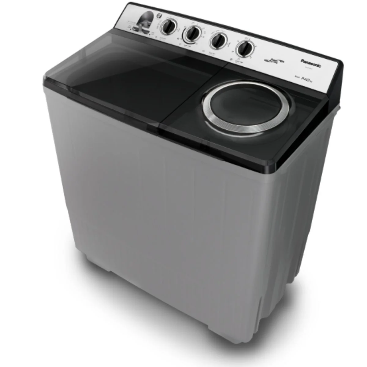 Panasonic Twin Tub Washing Machine 14KG Wash / 8KG Spin, Abaya Wash, Silver - NA-W14XG1BKW