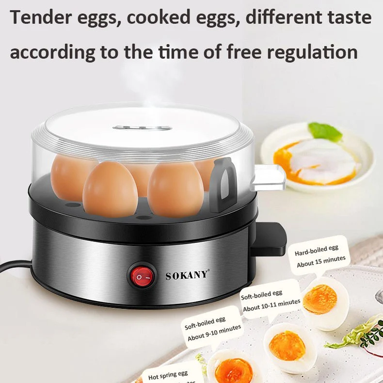 SOKANY Electric Egg Boiler - 7 Eggs Capacity, 360W