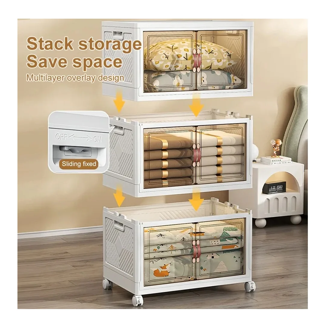 Multipurpose Multi Layer Foldable Stackable Storage Cabinet Box for Home, Bedroom, Kitchen & Garage