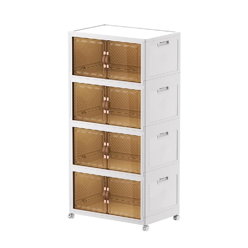 Multipurpose Multi Layer Foldable Stackable Storage Cabinet Box for Home, Bedroom, Kitchen & Garage