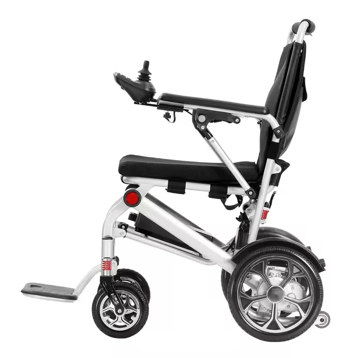 Lightweight Folding Electric Wheelchair with Dual Motor, Compact - 130kg Load Capacity