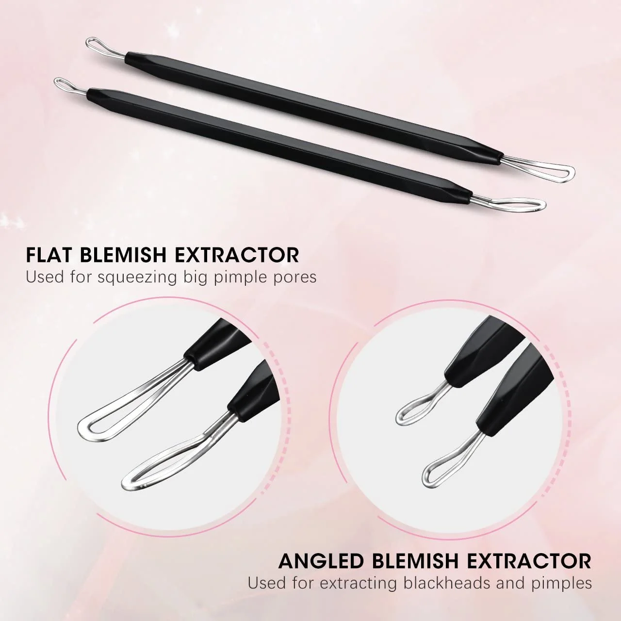 ATMOKO ELLESYE 6-Piece Blackhead Remover Tool Kit – Stainless Steel Pimple Popper Set
