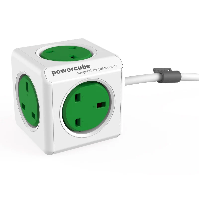 PowerCube Extended UK 1.5m – 5-Socket Compact Power Extension Cube