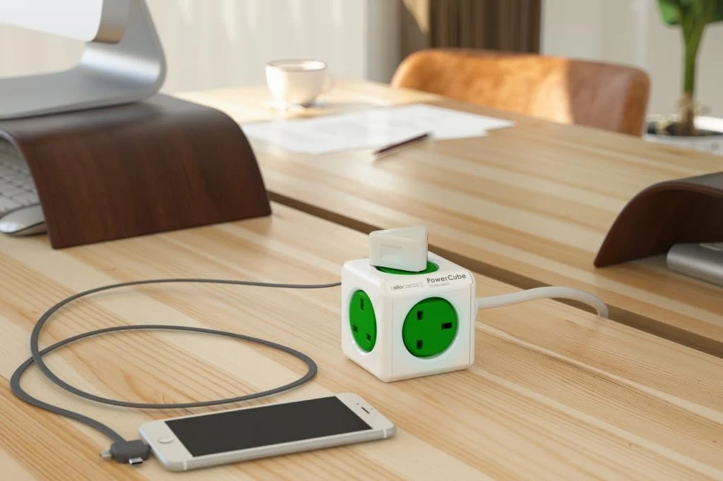 PowerCube Extended UK 1.5m – 5-Socket Compact Power Extension Cube