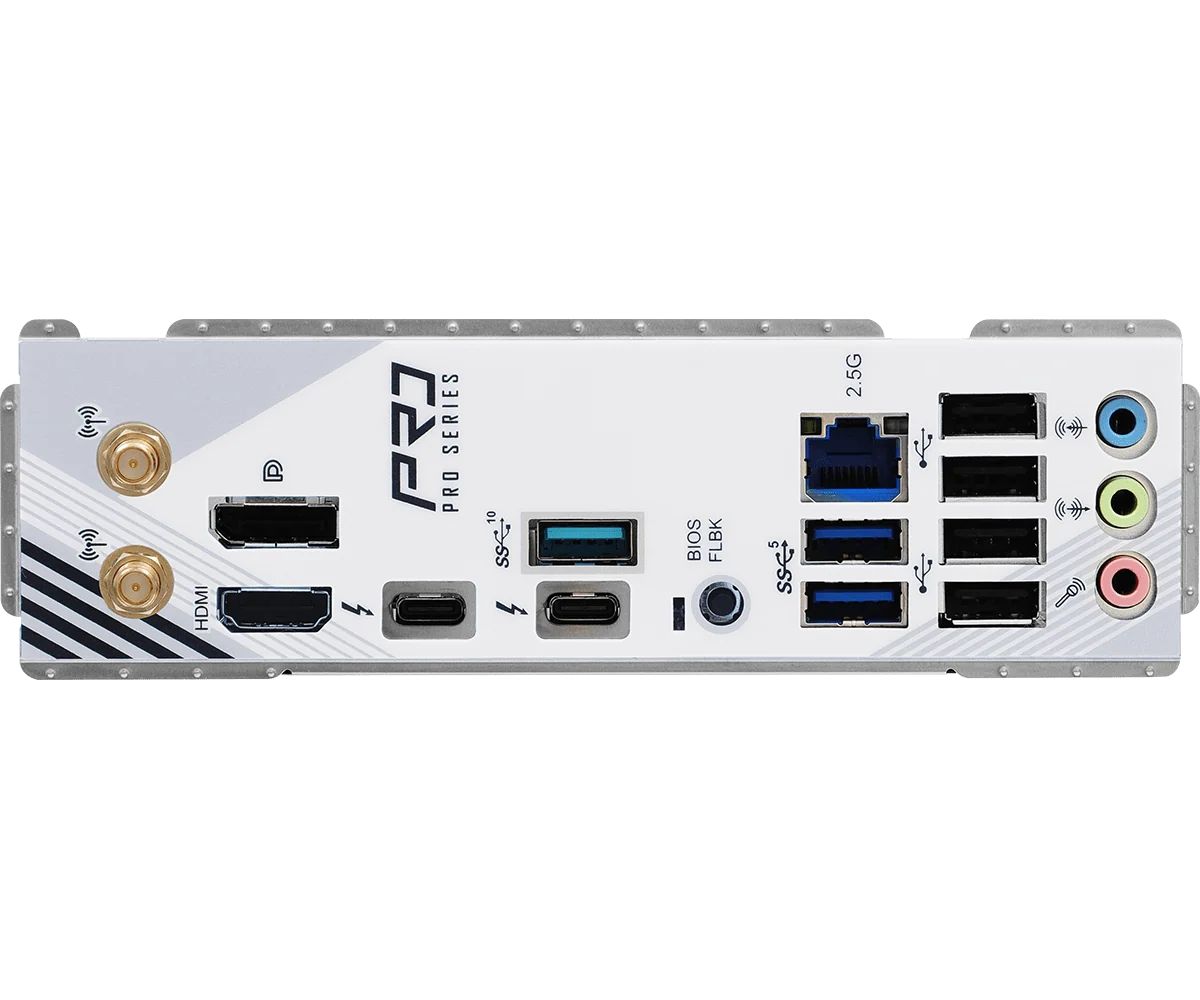 ASRock Z890 Pro RS WiFi White - Intel LGA1851 ATX Motherboard, DDR5, WiFi 6E, Thunderbolt 4
