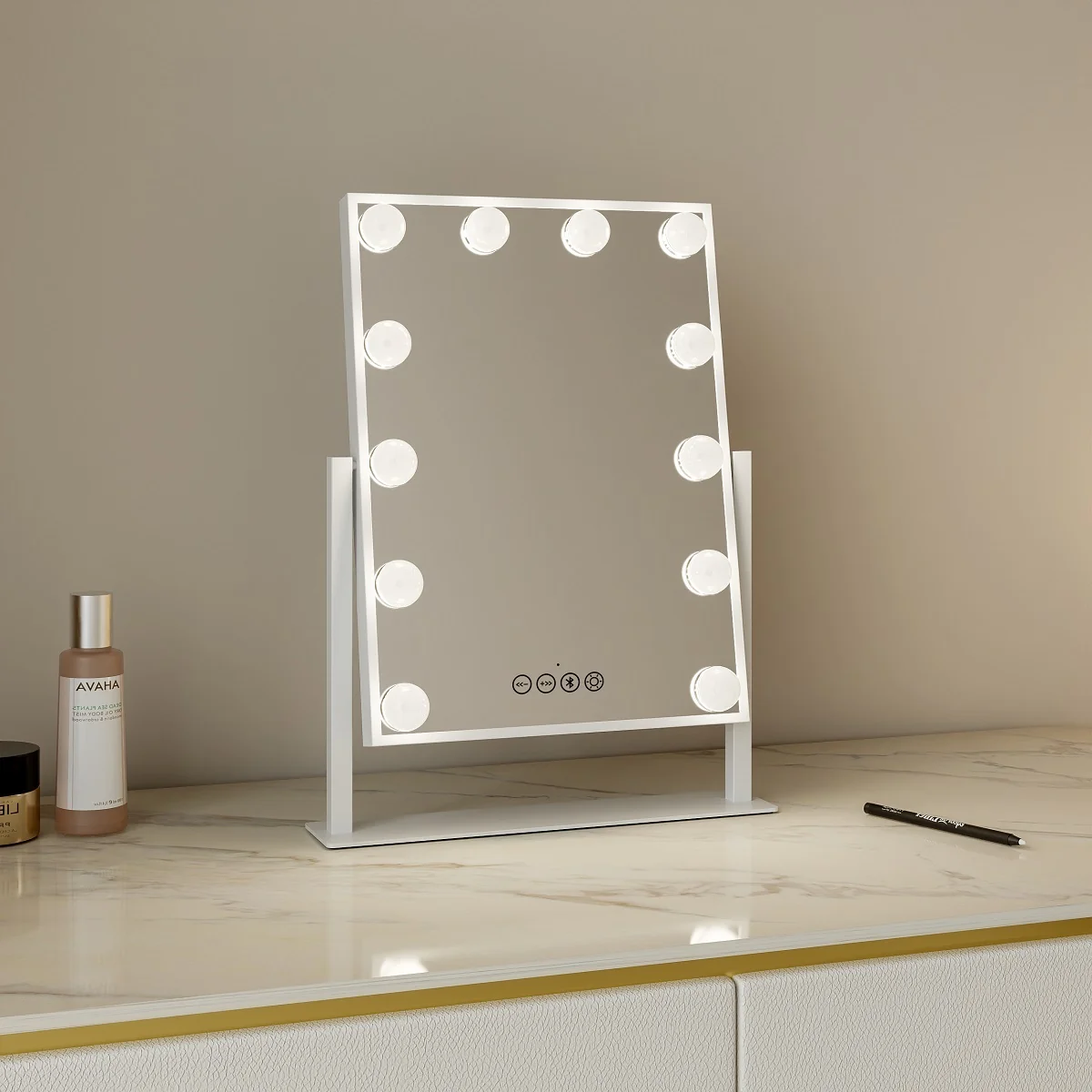 Orca Hollywood Style Mirror with Bluetooth and LED Light (OR-DP330X-BT)