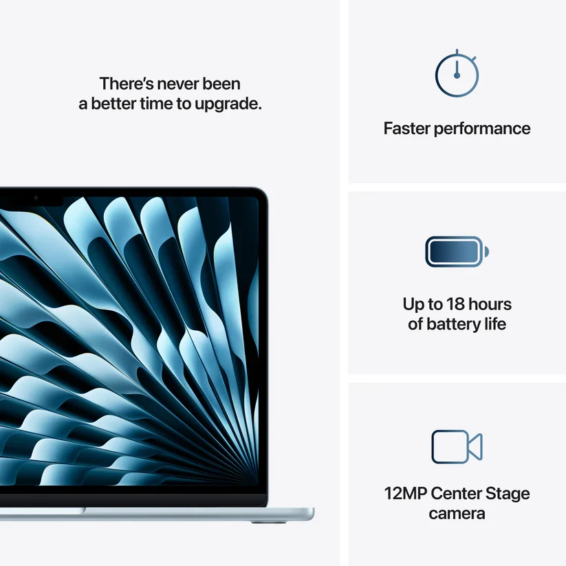 Apple MacBook Air (2025) 13.6-inch, M4 chip, 16GB RAM, 256GB SSD - Silver