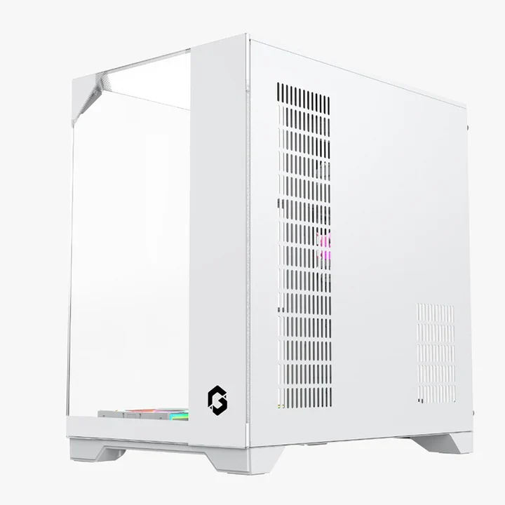 GAMEON Valkyrie I Series ATX Mid Tower Gaming Case - White (4 ARGB Fans Included)