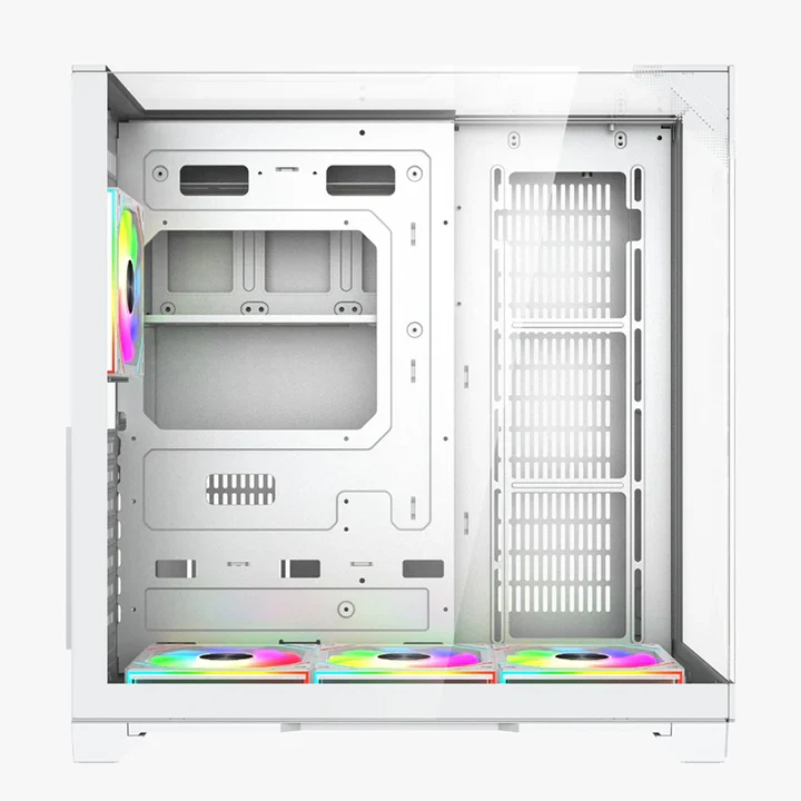 GAMEON Valkyrie I Series ATX Mid Tower Gaming Case - White (4 ARGB Fans Included)