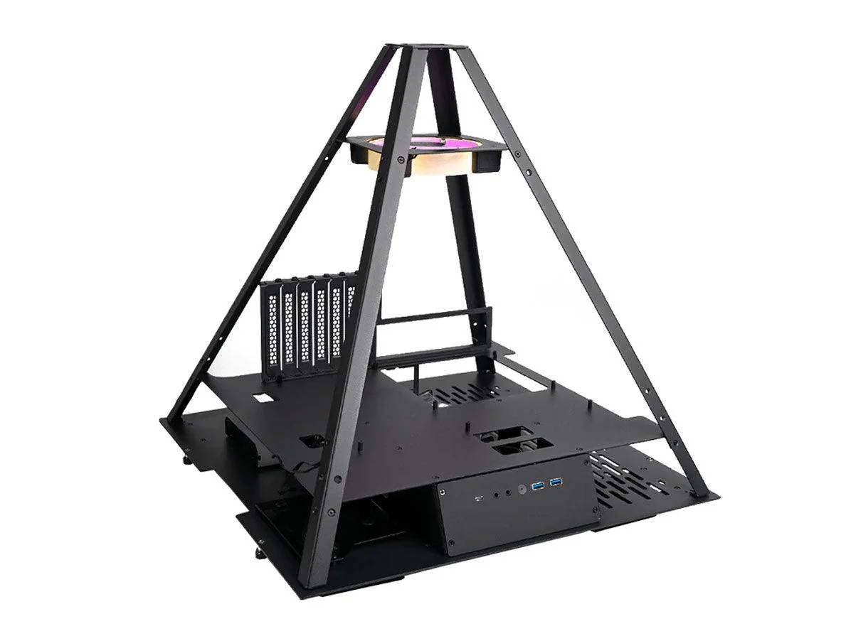 AZZA Pyramid Innovative With RGB Fan - PC Case - Black