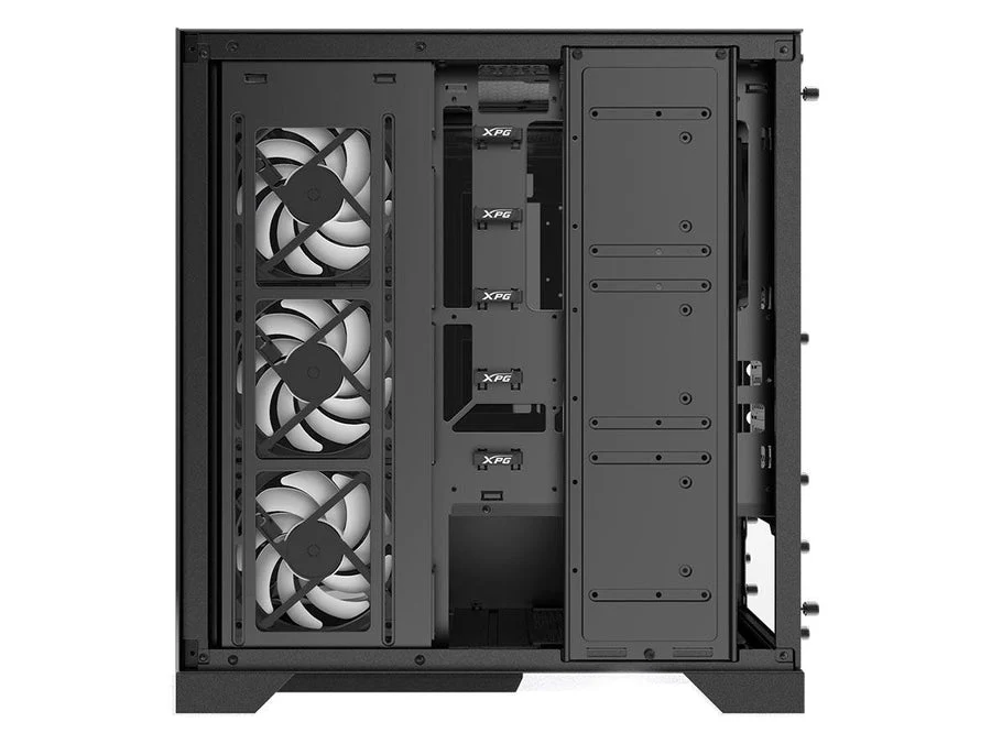 XPG Battlecruiser Super Mid-Tower PC Chassis Gaming PC Case 4 tempered-glass panels, 4 ARGB fans - Black