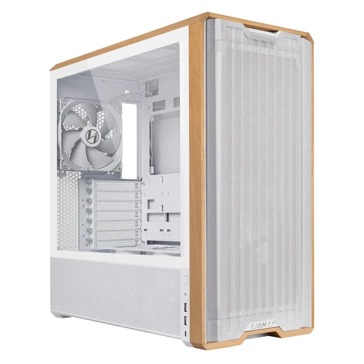LIAN LI Lancool 217 Mid Tower ATX Gaming Case - White (5 Fans Included)