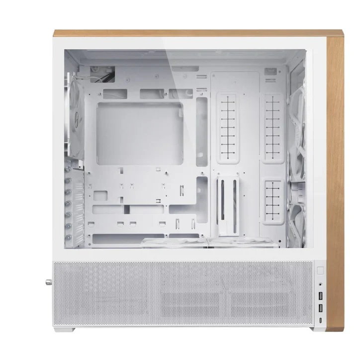 LIAN LI Lancool 217 Mid Tower ATX Gaming Case - White (5 Fans Included)
