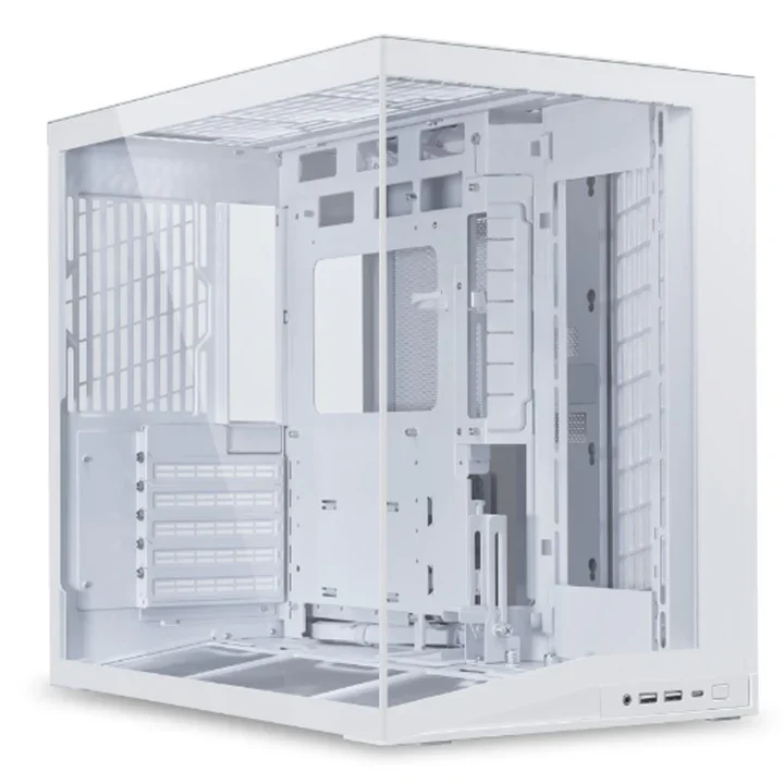 LIAN LI O11 Dynamic Mini V2 ATX Mid Tower Gaming Case - White (Fans Not Included)