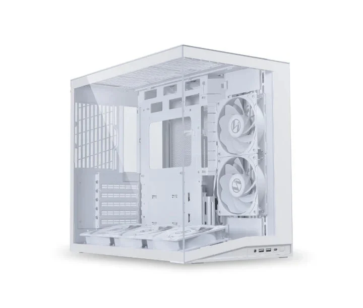 LIAN LI O11 Dynamic Mini V2 ATX Mid Tower Gaming Case - White (Fans Not Included)