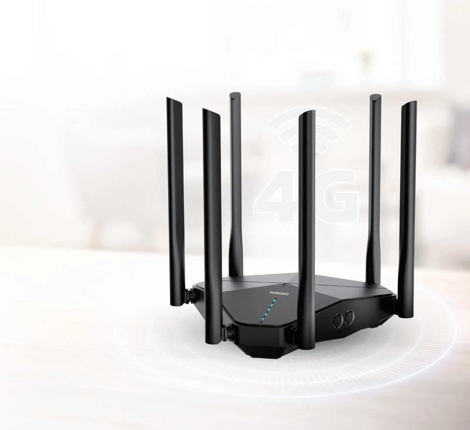 Porodo Dual Band Portable Wi-Fi Router - Black