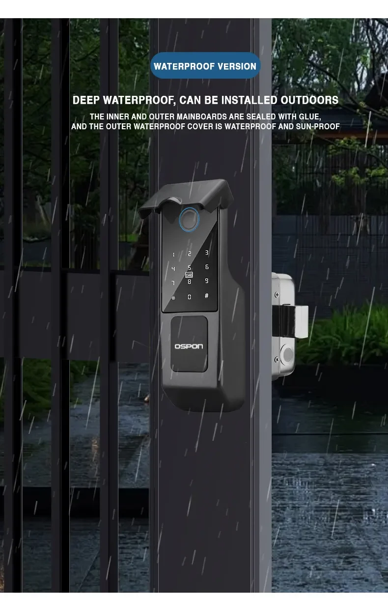 Advanced Biometric Smart Door Lock with Tuya App Control, Fingerprint Access, IC Card & Multi-Access Security System
