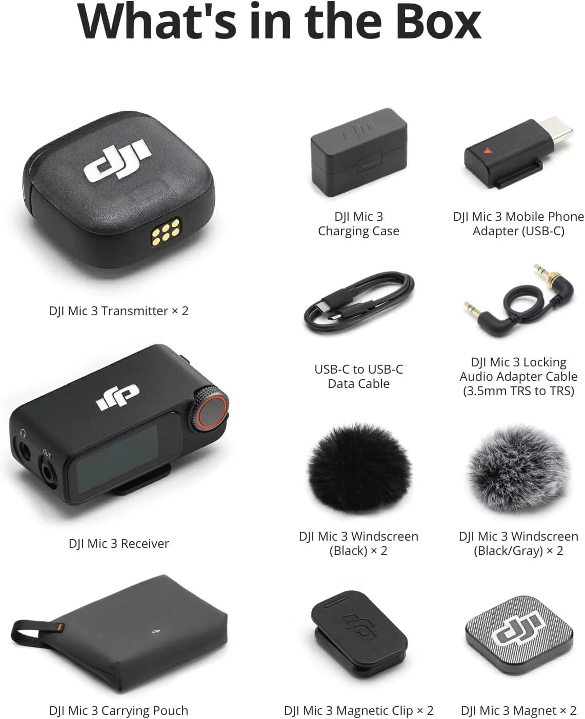 DJI Mic 3 (2 TX + 1 RX + Charging Case)