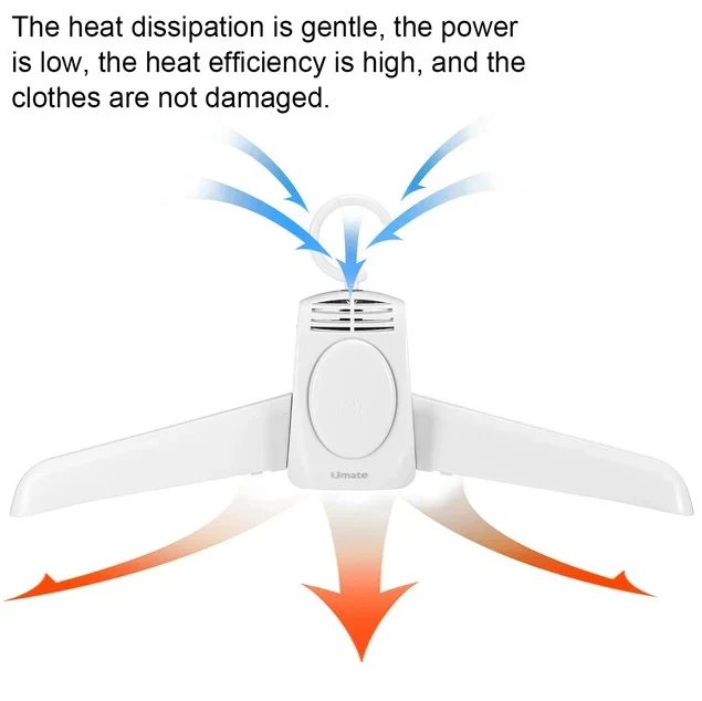 Umate Portable Clothes & Shoes Dryer with PTC Ceramic Heating Technology & Compact Travel-Friendly Design - 150W