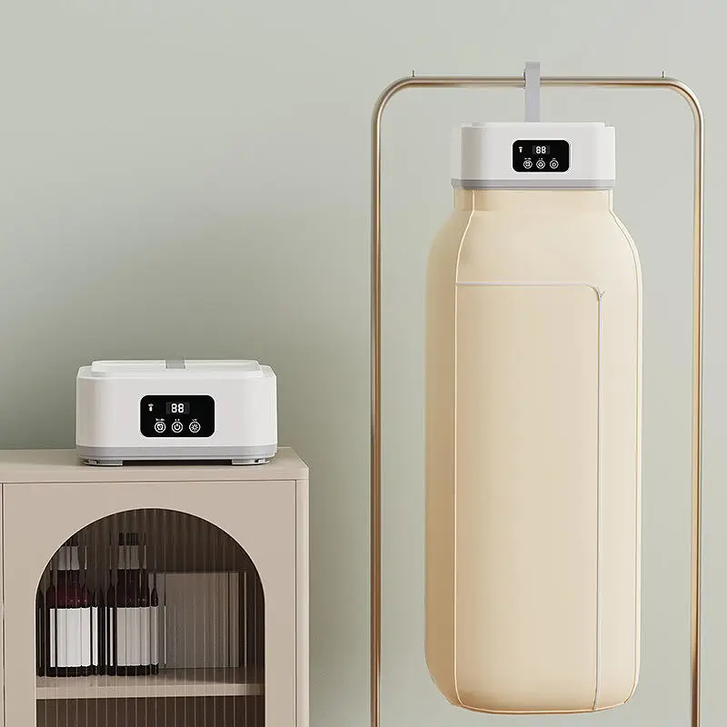 Portable Mini Clothes Dryer with Fast PTC Heating, Foldable Cabinet Design, Touch Control & 360° Hot Air Drying - 600W