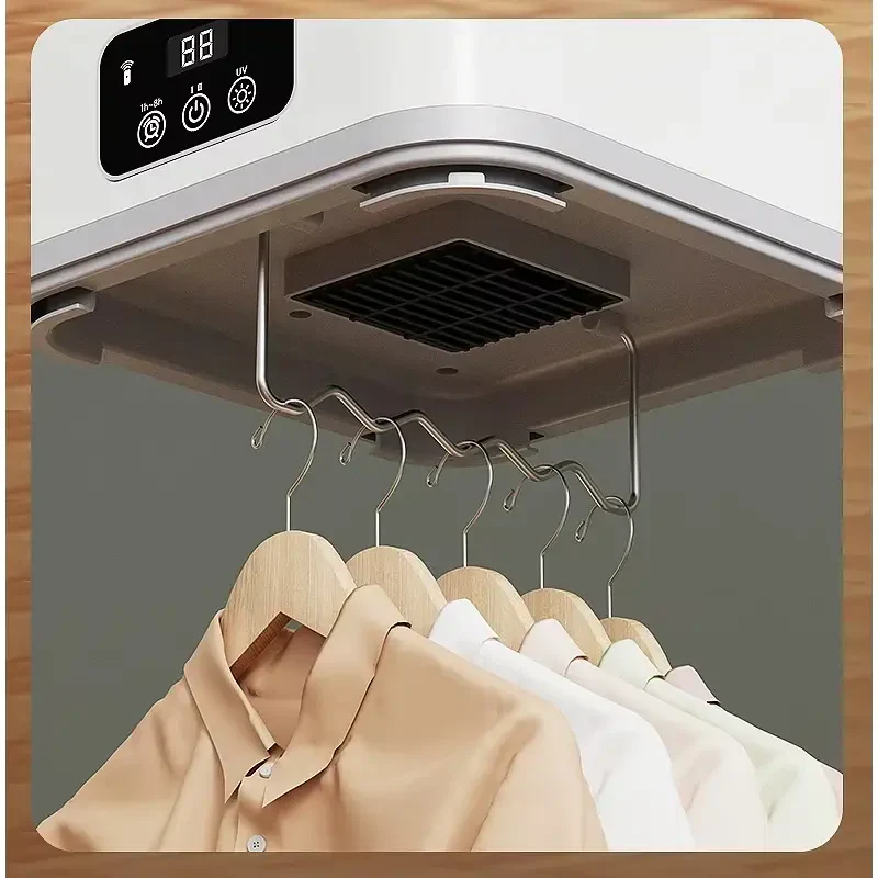 Portable Mini Clothes Dryer with Fast PTC Heating, Foldable Cabinet Design, Touch Control & 360° Hot Air Drying - 600W
