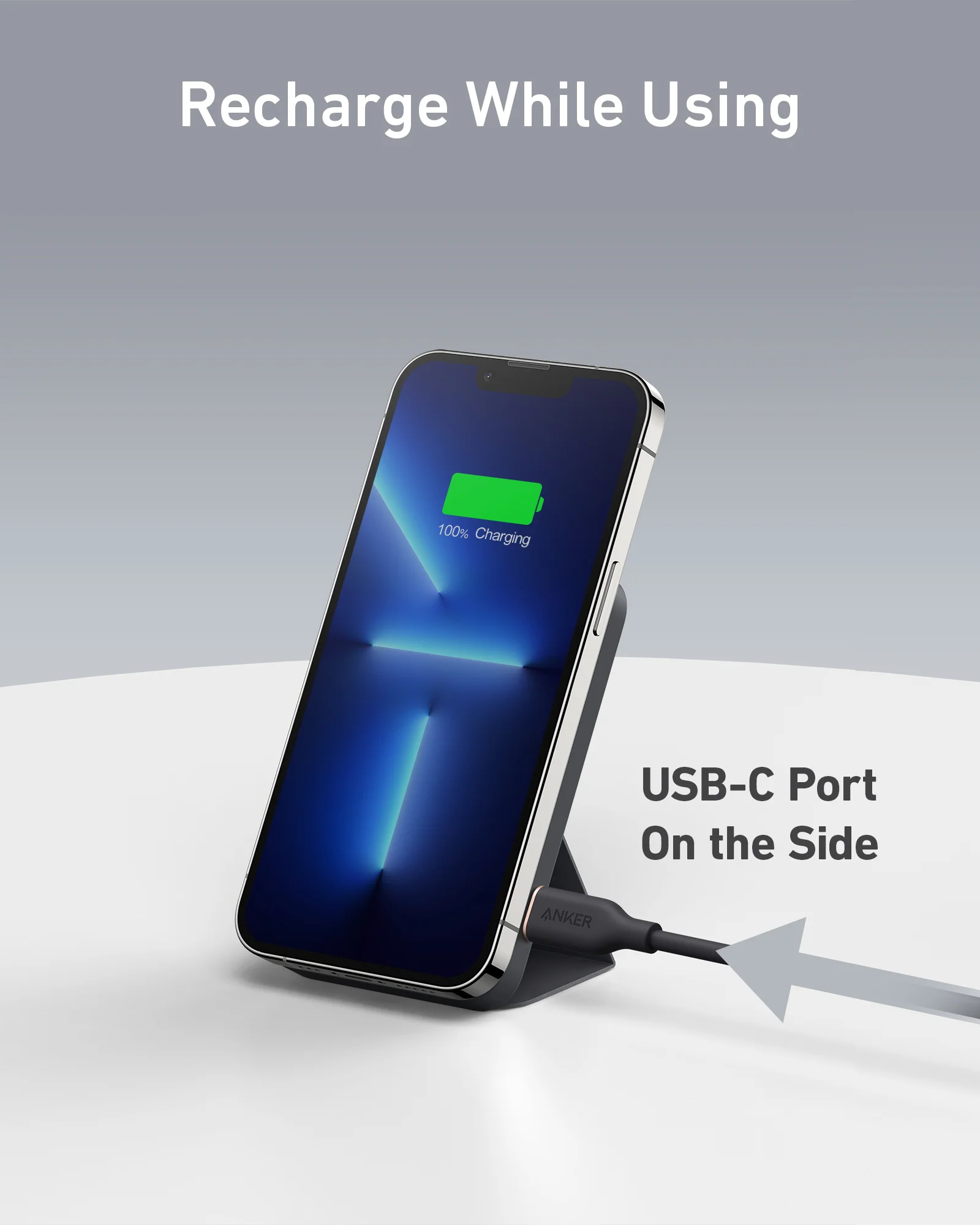 Anker 622, 5000mAh Magnetic Battery (MagGo) with Foldable Kickstand USB-C (include cable in box)