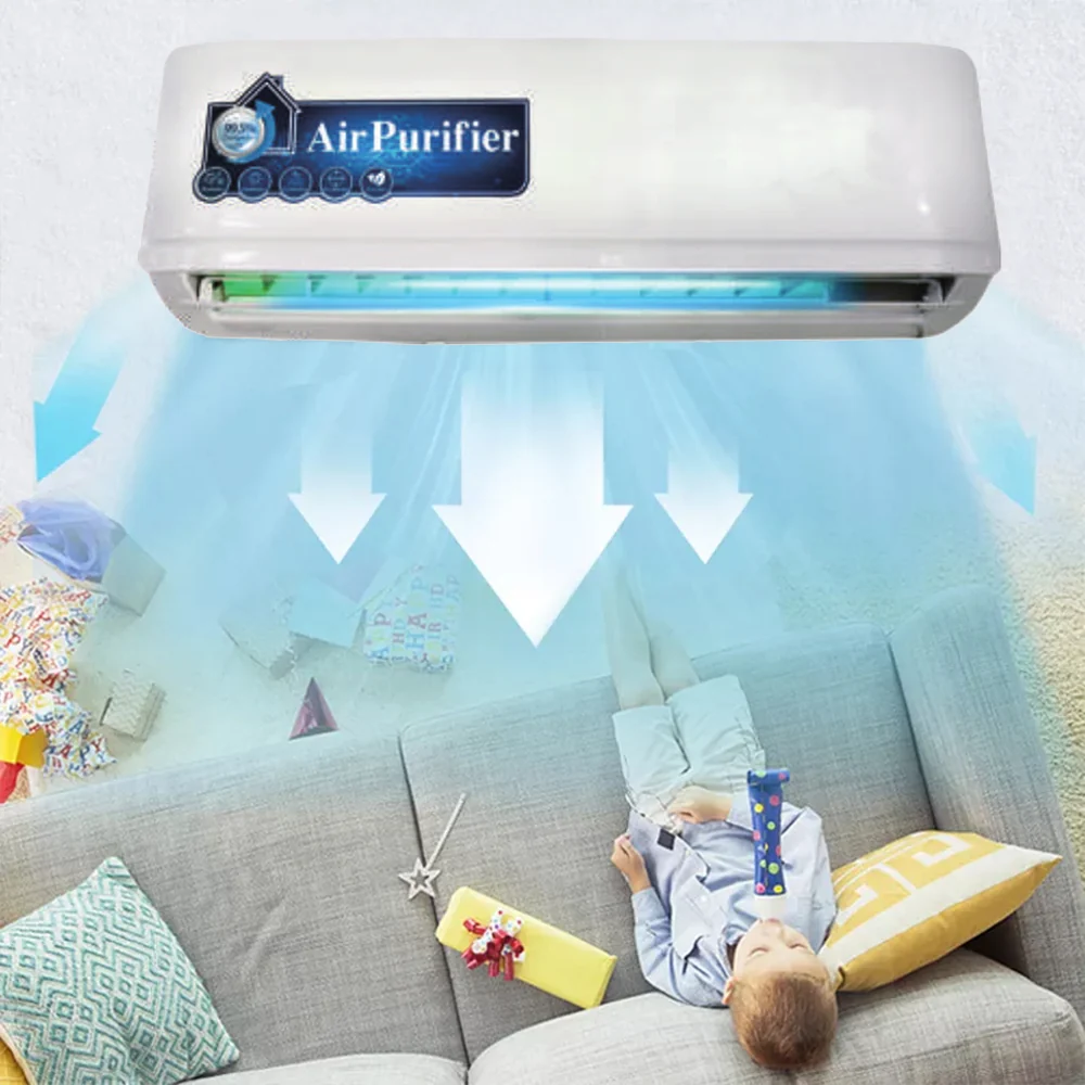 KKF Wall Mounted Air Purifier with Ozone, UV & Anion Purification Technology - 600m³/h