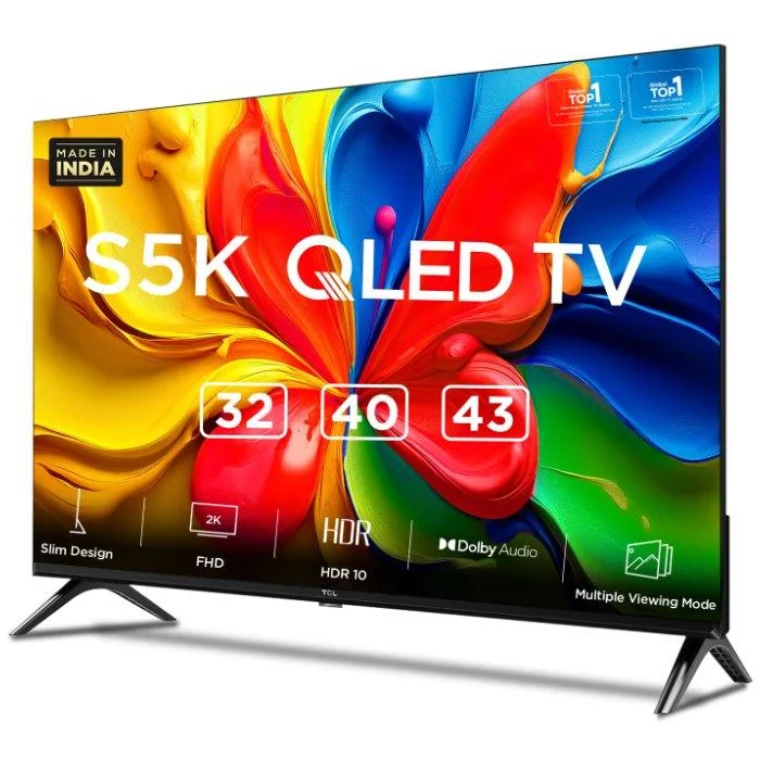 TCL S5K, 32-inch HD QLED Smart Google TV – HDR10, Dolby Audio – Black
