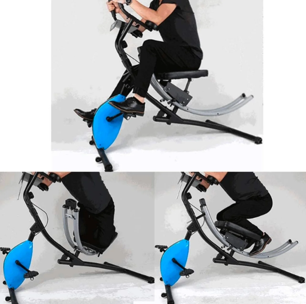 STAIDER 2-in-1 Ab Glider & Exercise Bike - Home Gym Core Trainer